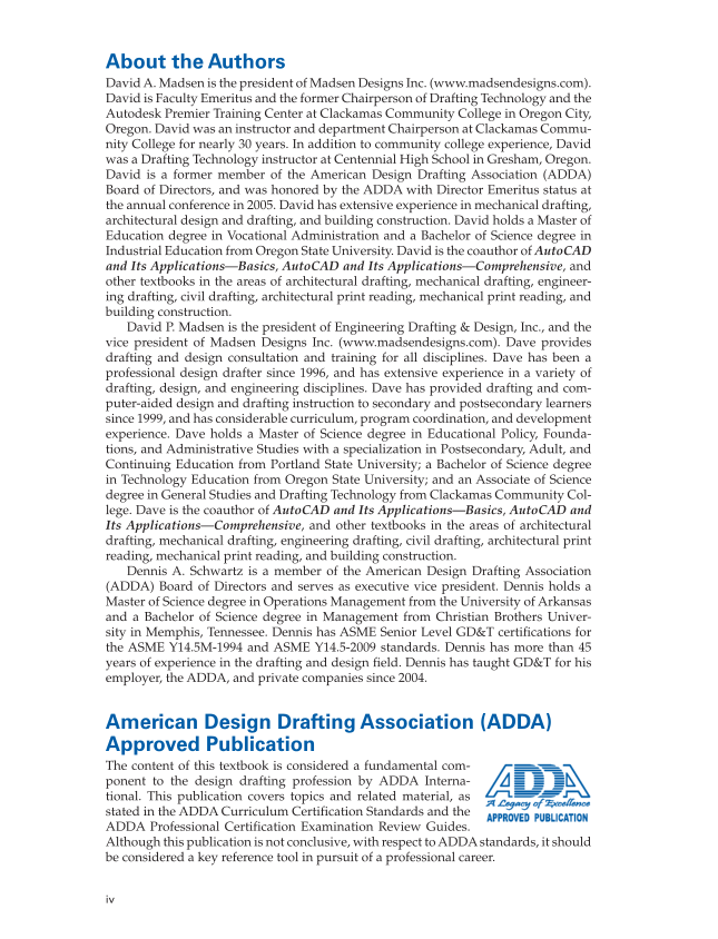 Geometric Dimensioning and Tolerancing: Principles and Practices 10e, Textbook page iv