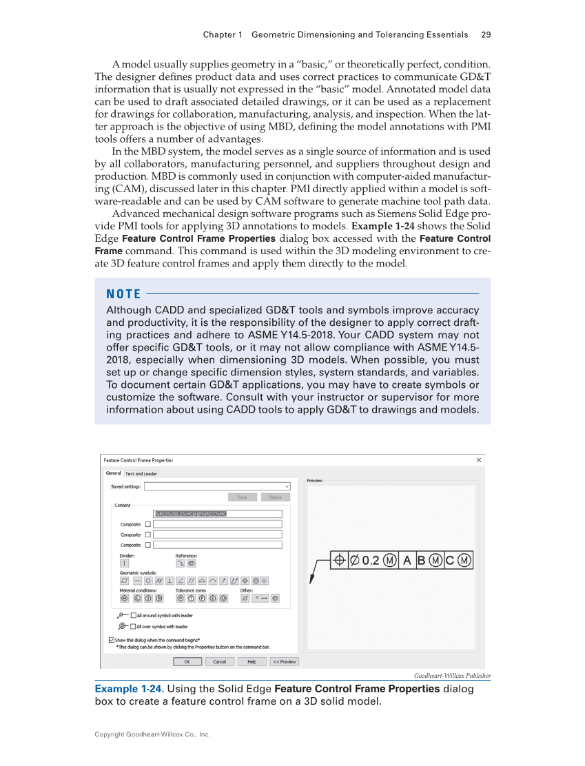 Geometric Dimensioning and Tolerancing: Principles and Practices 10e, Textbook page 29