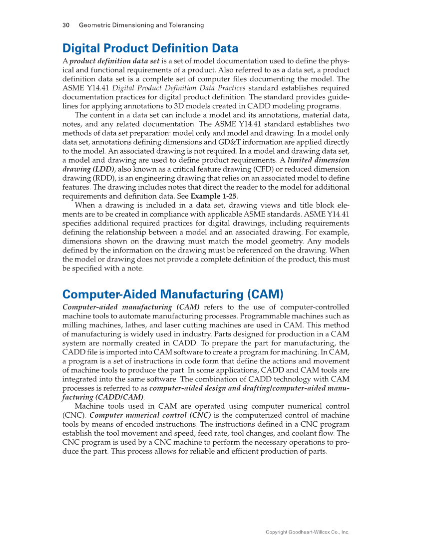 Geometric Dimensioning and Tolerancing: Principles and Practices 10e, Textbook page 30