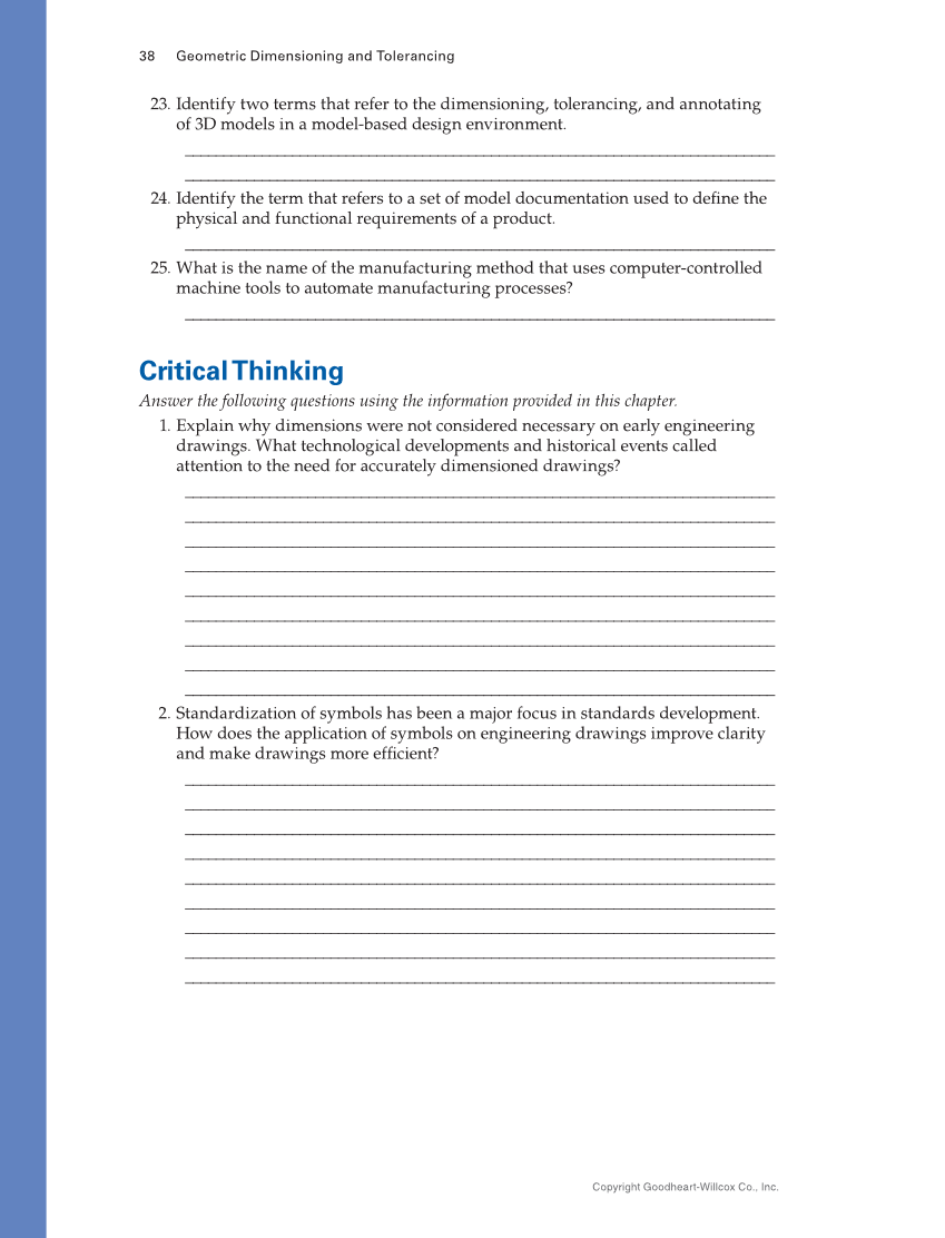 Geometric Dimensioning and Tolerancing: Principles and Practices 10e, Textbook page 38
