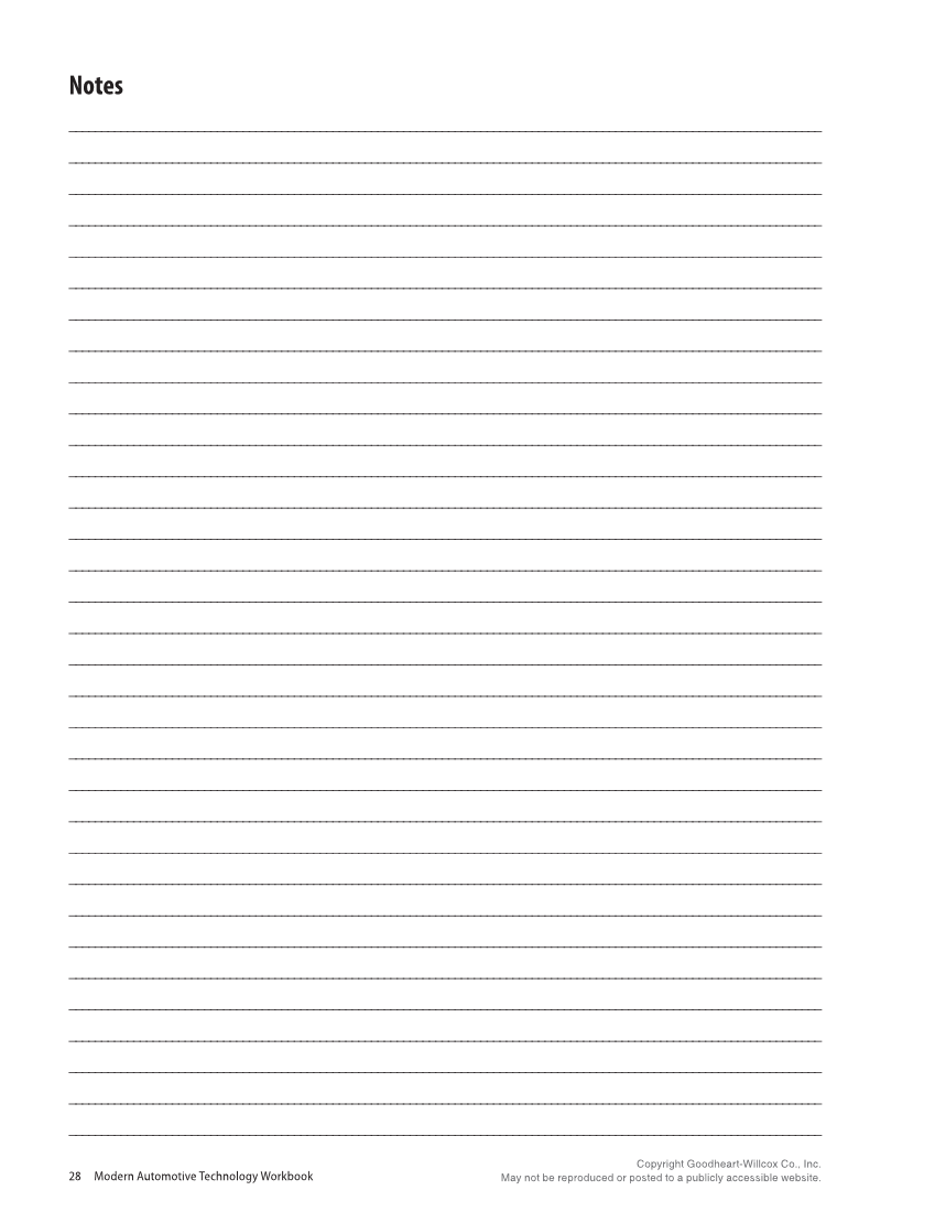 Modern Automotive Technology 10e, Workbook page 28