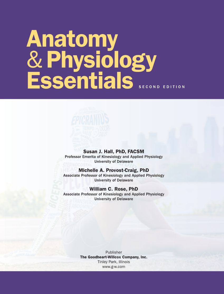 Anatomy & Physiology Essentials 2e, Textbook page i