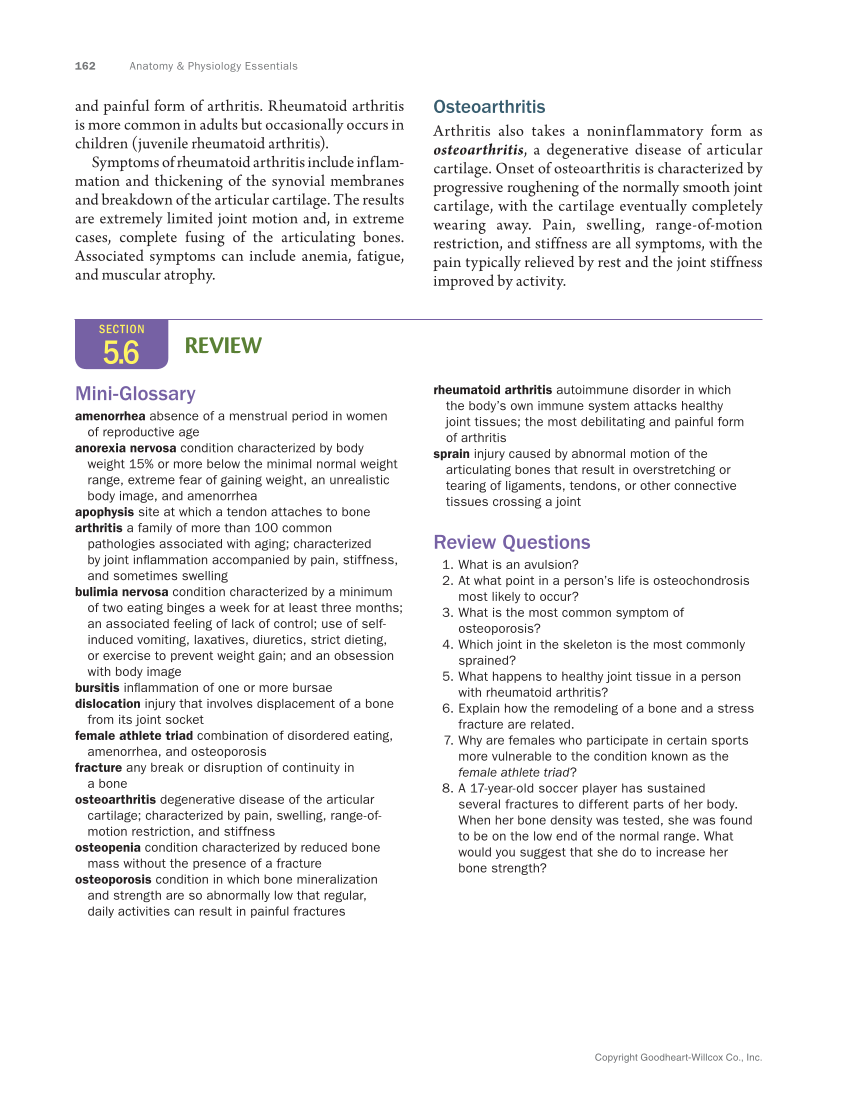 Anatomy & Physiology Essentials 2e, Textbook page 162
