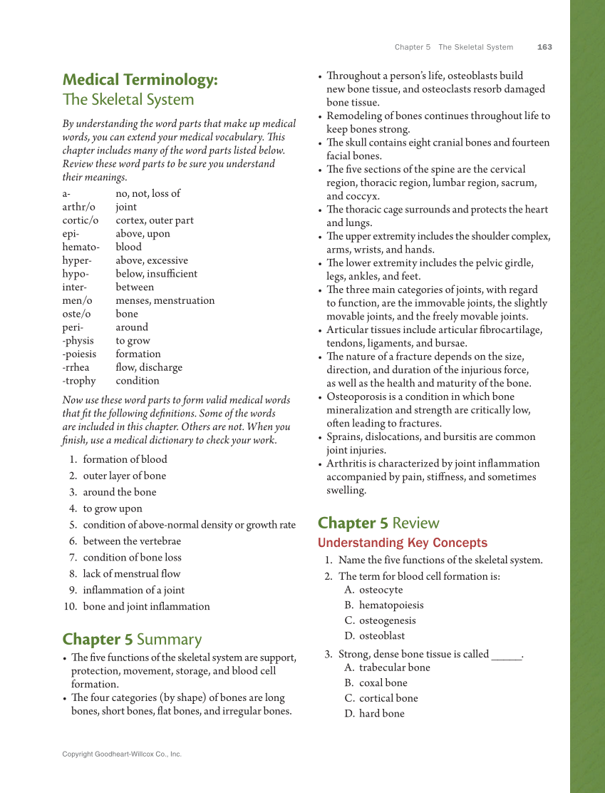 Anatomy & Physiology Essentials 2e, Textbook page 163
