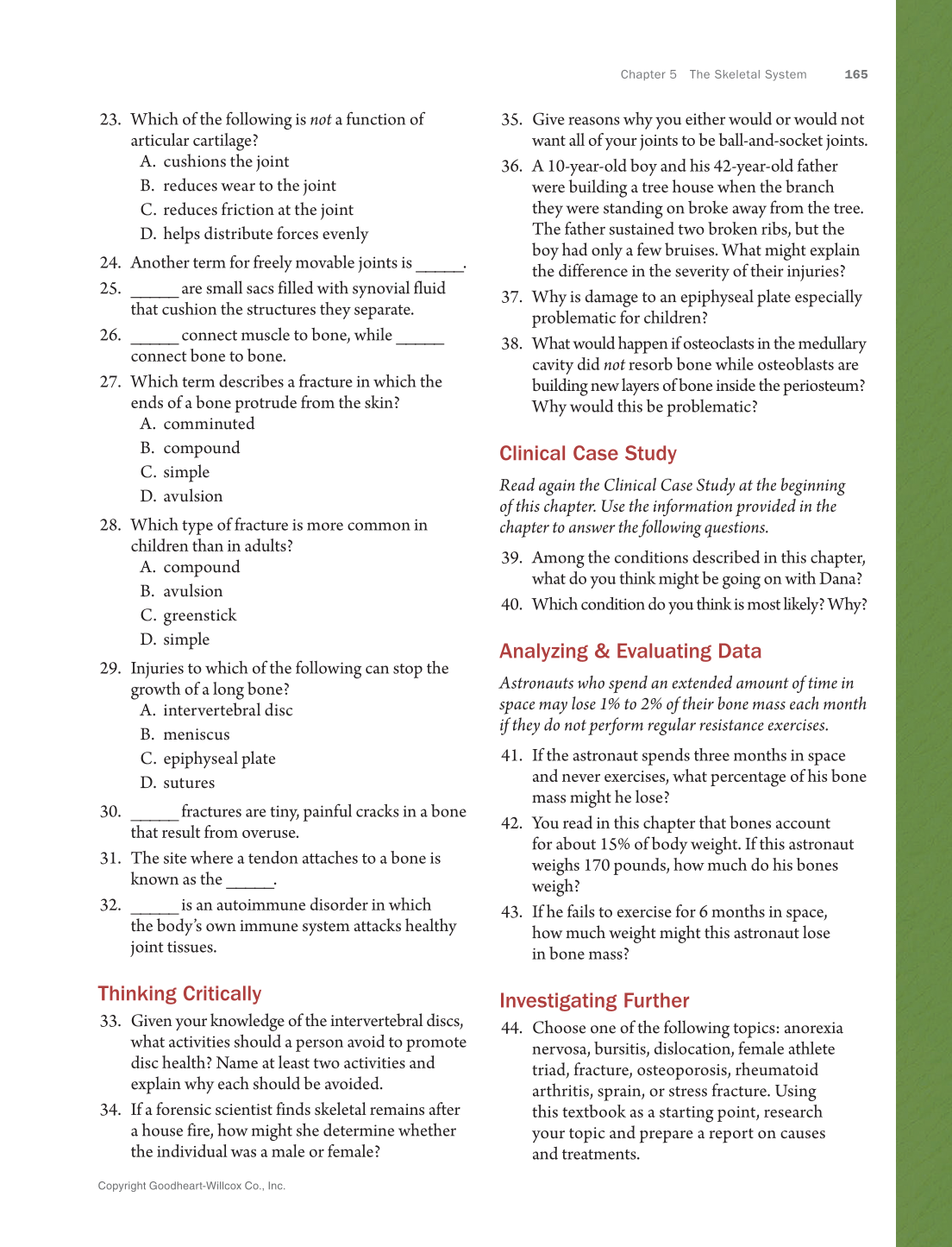 Anatomy & Physiology Essentials 2e, Textbook page 165