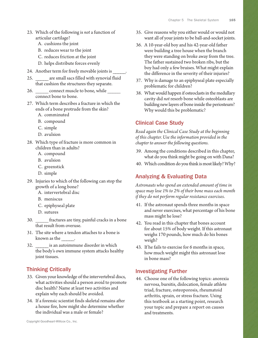 Anatomy & Physiology Essentials 2e, Textbook page 165