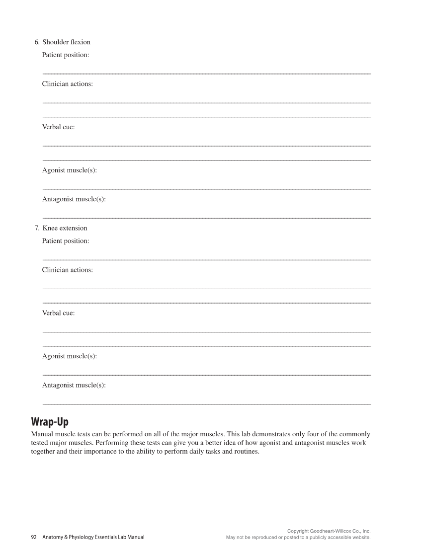 Anatomy & Physiology Essentials 2e, Laboratory Manual page 92