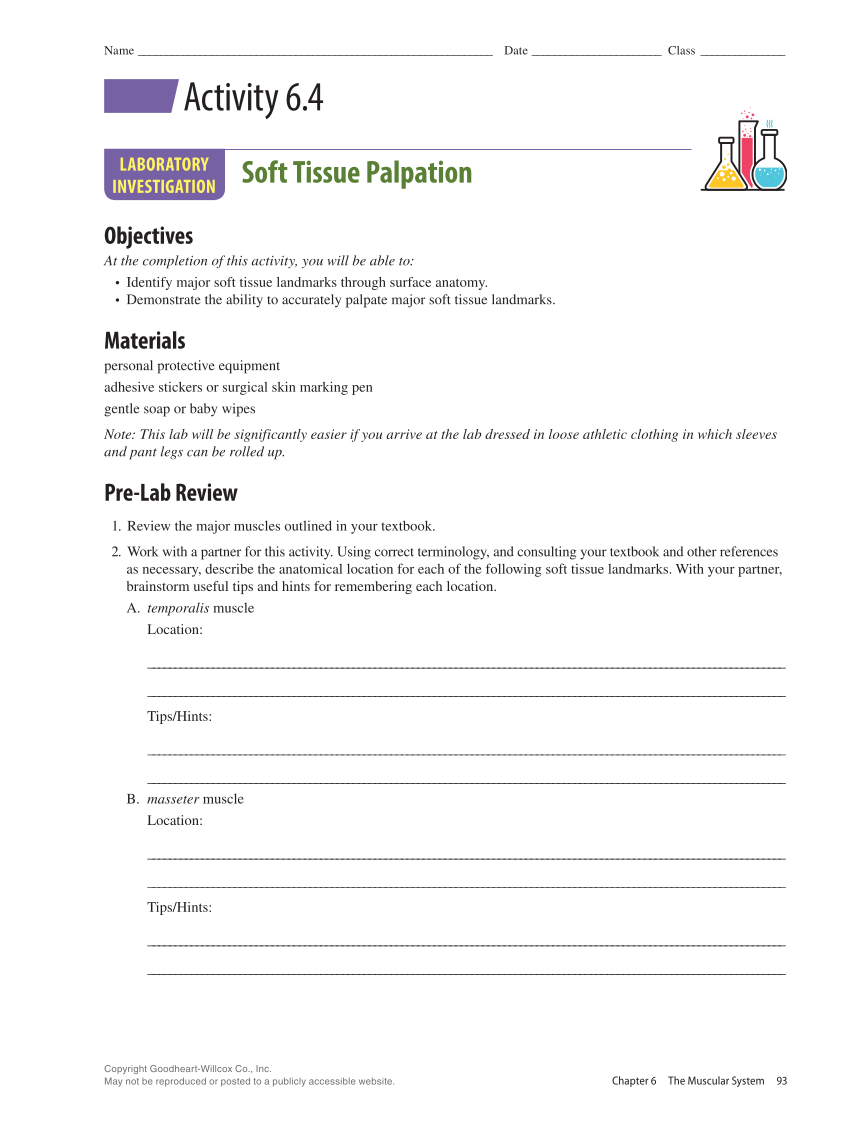 Anatomy & Physiology Essentials 2e, Laboratory Manual page 93
