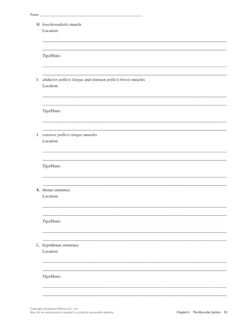 Anatomy & Physiology Essentials 2e, Laboratory Manual page 95