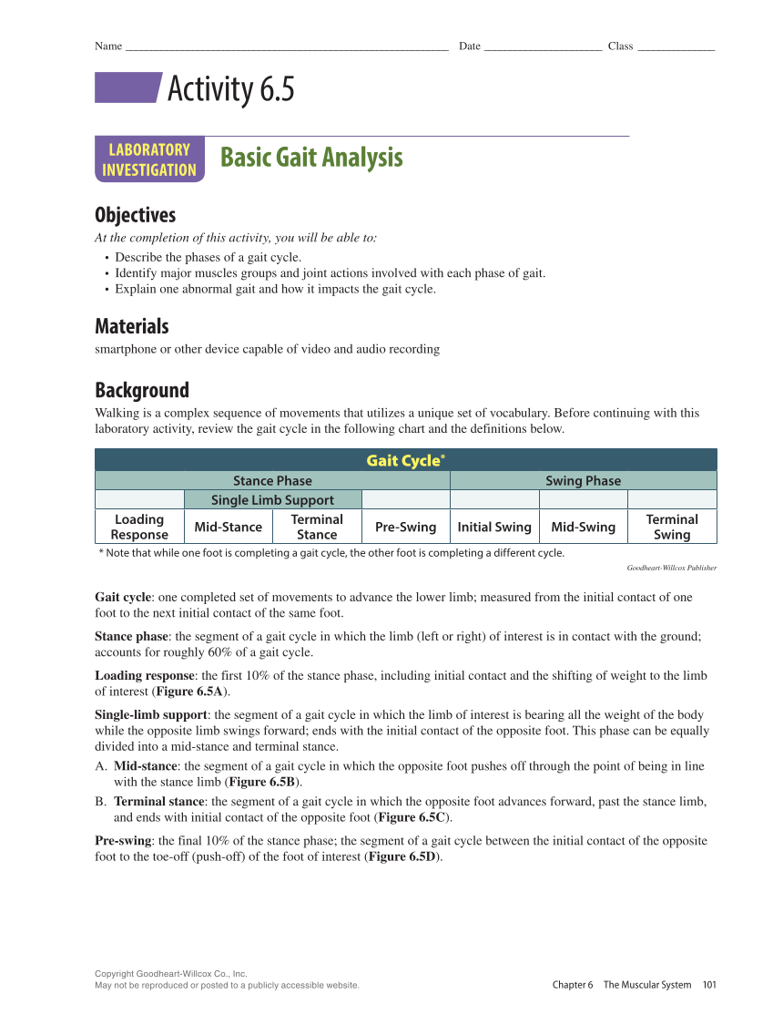 Anatomy & Physiology Essentials 2e, Laboratory Manual page 101