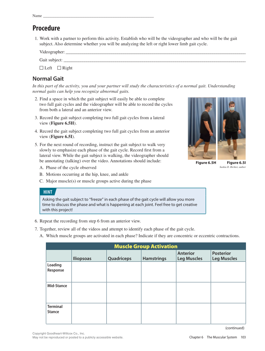 Anatomy & Physiology Essentials 2e, Laboratory Manual page 103