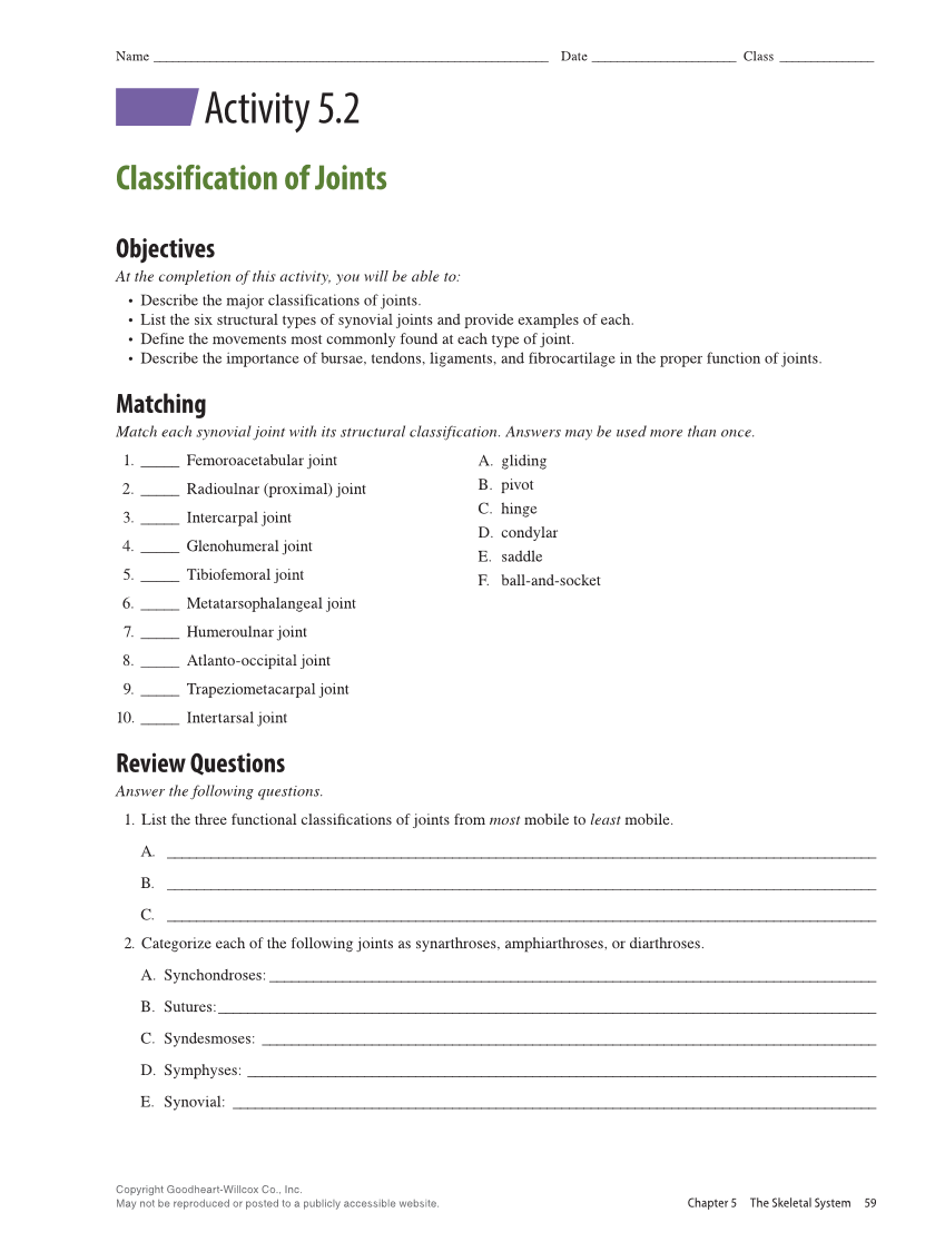 Anatomy & Physiology Essentials 2e, Laboratory Manual page 59