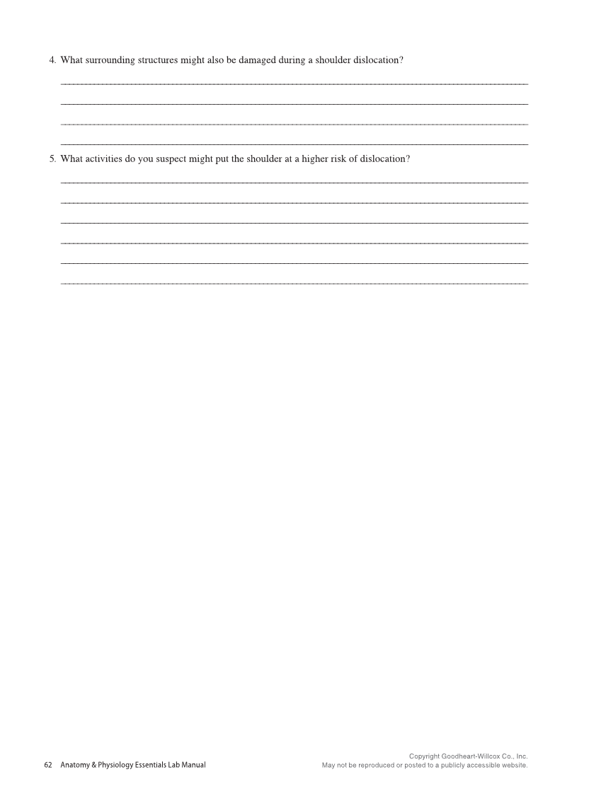 Anatomy & Physiology Essentials 2e, Laboratory Manual page 62