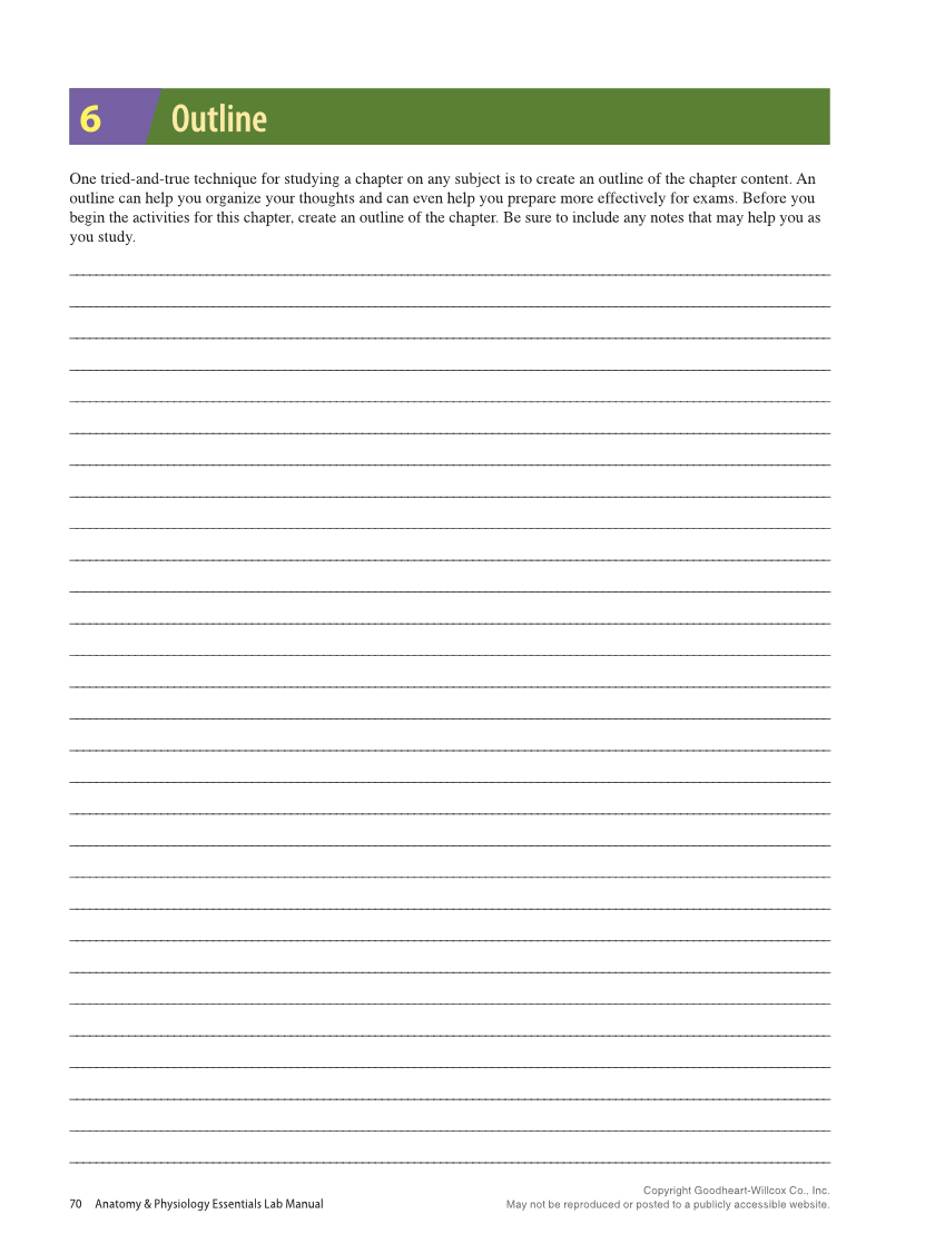 Anatomy & Physiology Essentials 2e, Laboratory Manual page 70