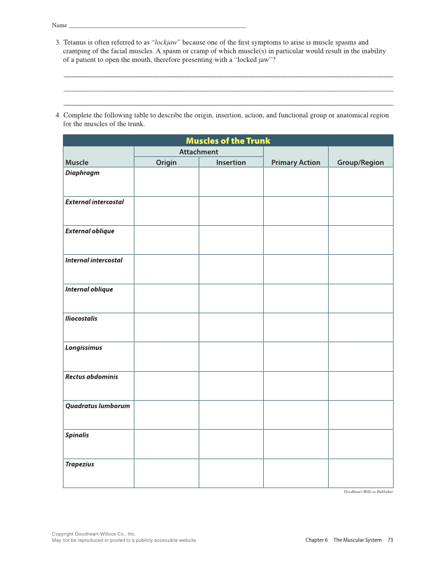Anatomy & Physiology Essentials 2e, Laboratory Manual page 73