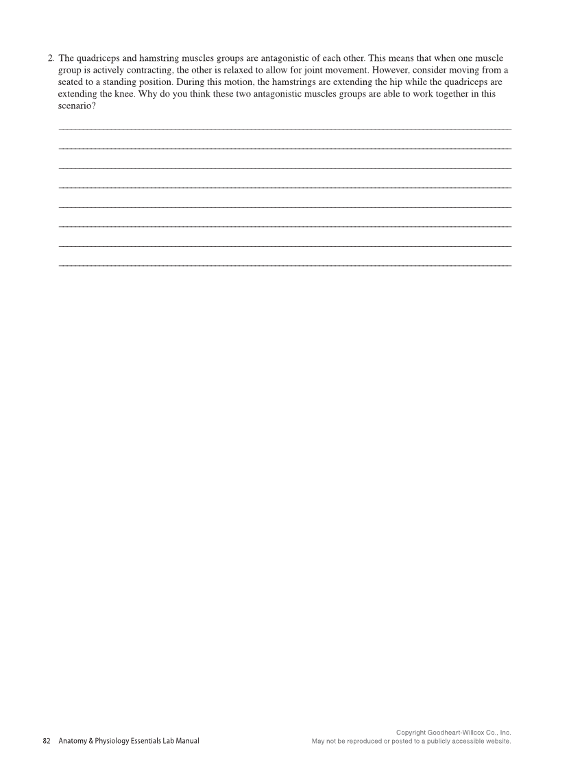 Anatomy & Physiology Essentials 2e, Laboratory Manual page 82
