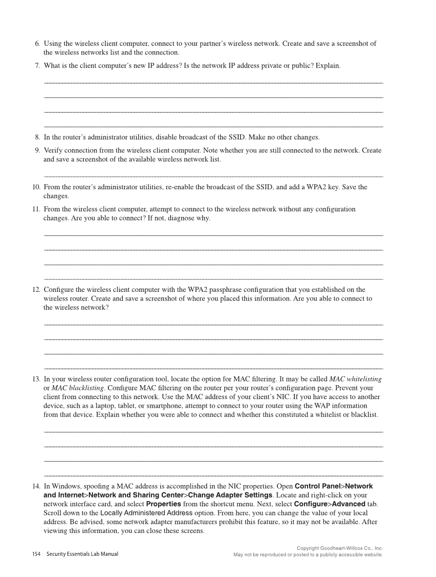 Security Essentials, Lab Manual page 154