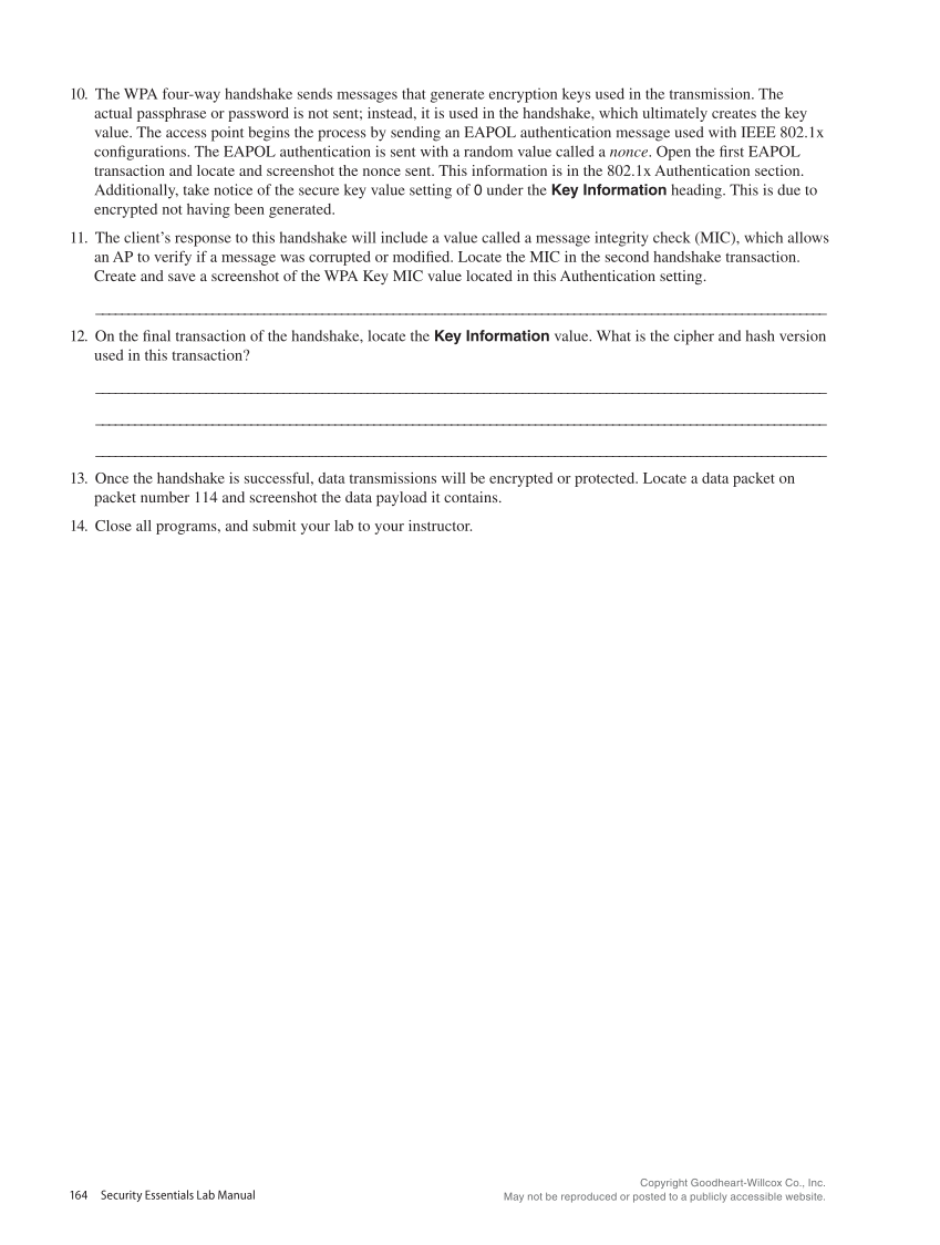 Security Essentials, Lab Manual page 164