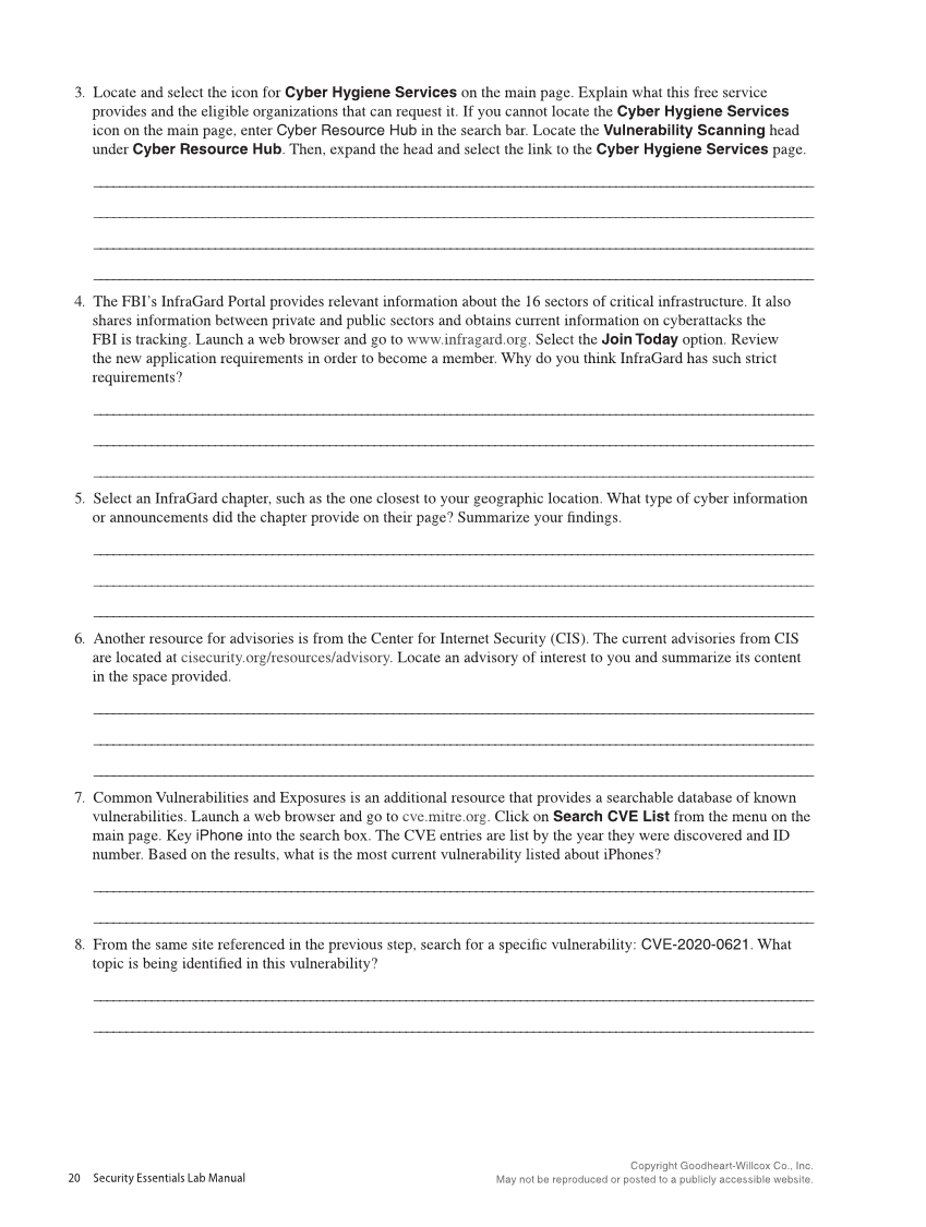 Security Essentials, Lab Manual page 20