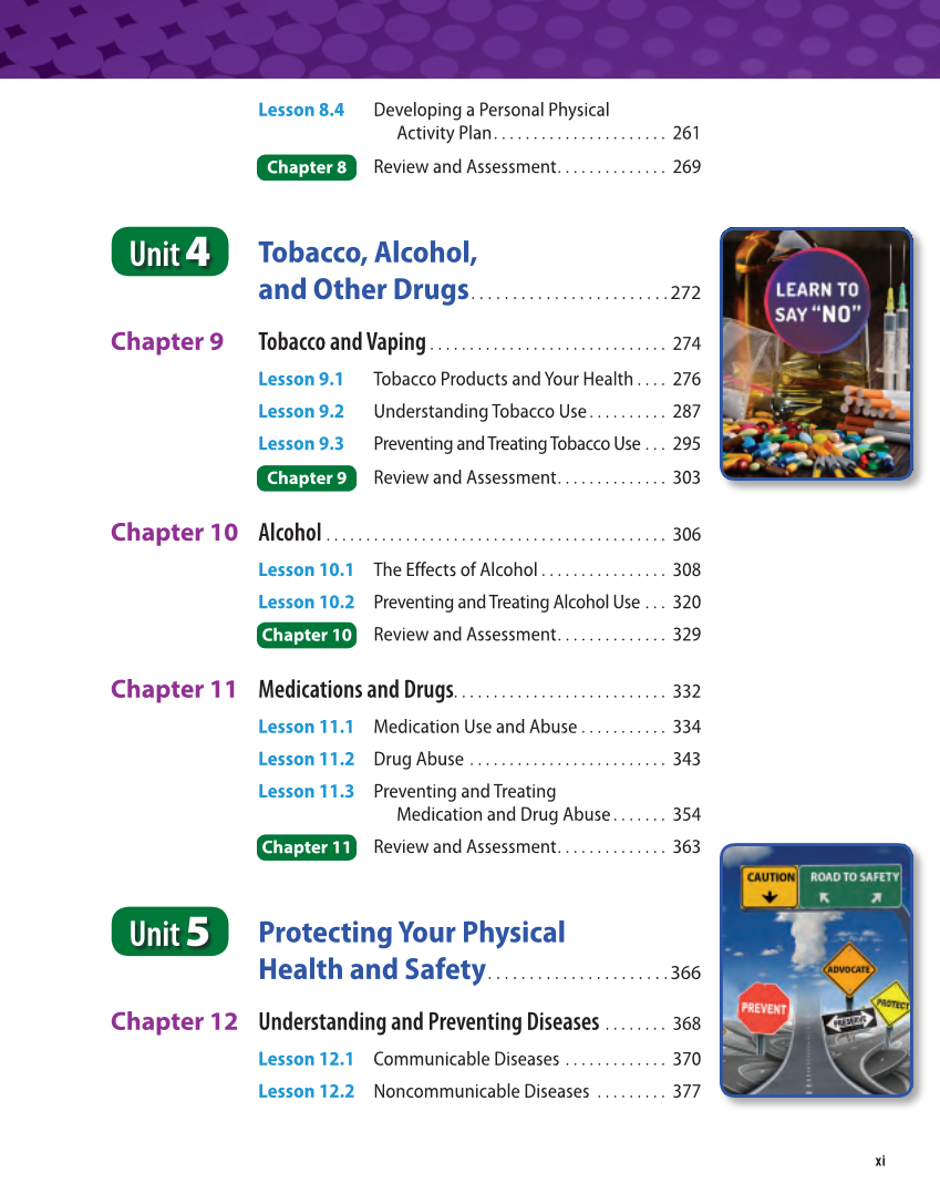 Comprehensive Health Skills for Middle School 2e page xi