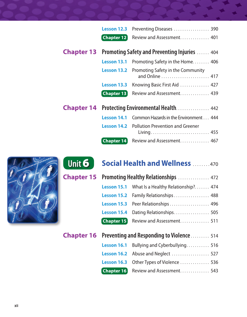 Comprehensive Health Skills for Middle School 2e page xii