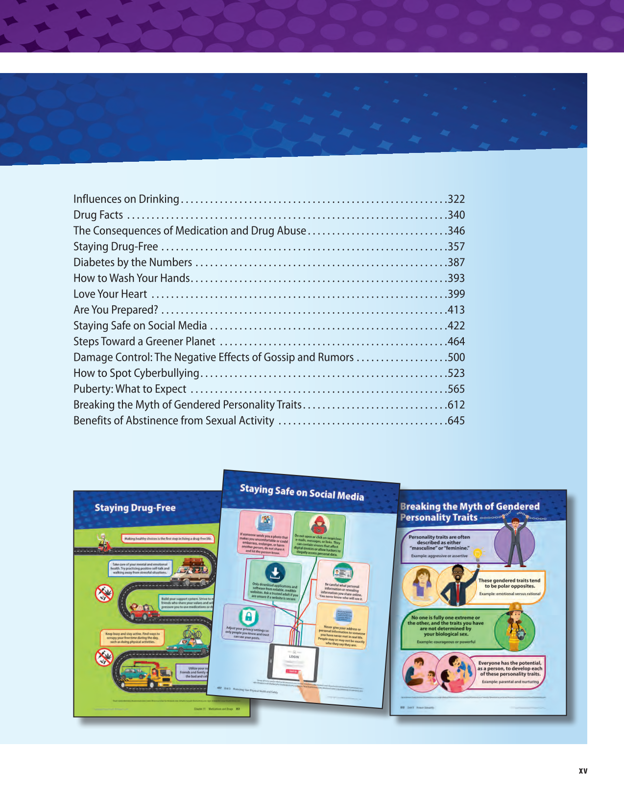 Comprehensive Health Skills for Middle School 2e page xv
