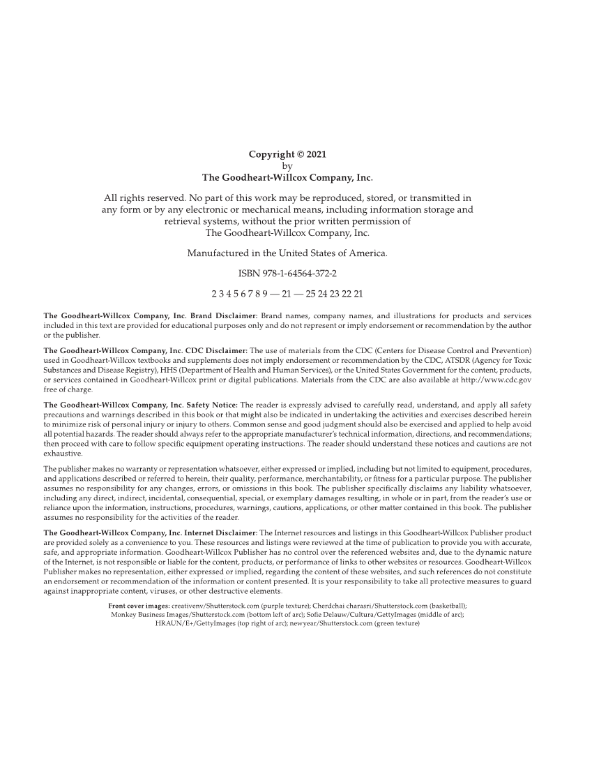 Comprehensive Health Skills for Middle School 2e page ii