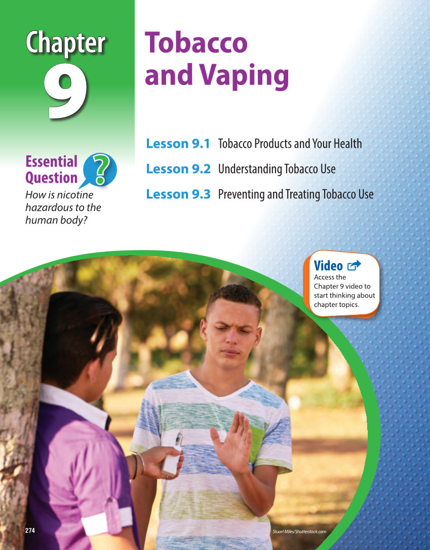 Comprehensive Health Skills for Middle School 2e page 274