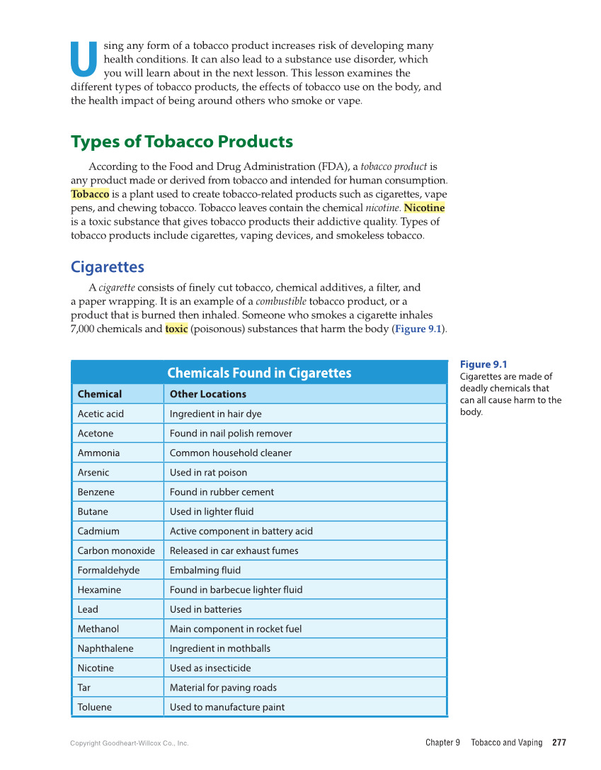 Comprehensive Health Skills for Middle School 2e page 277