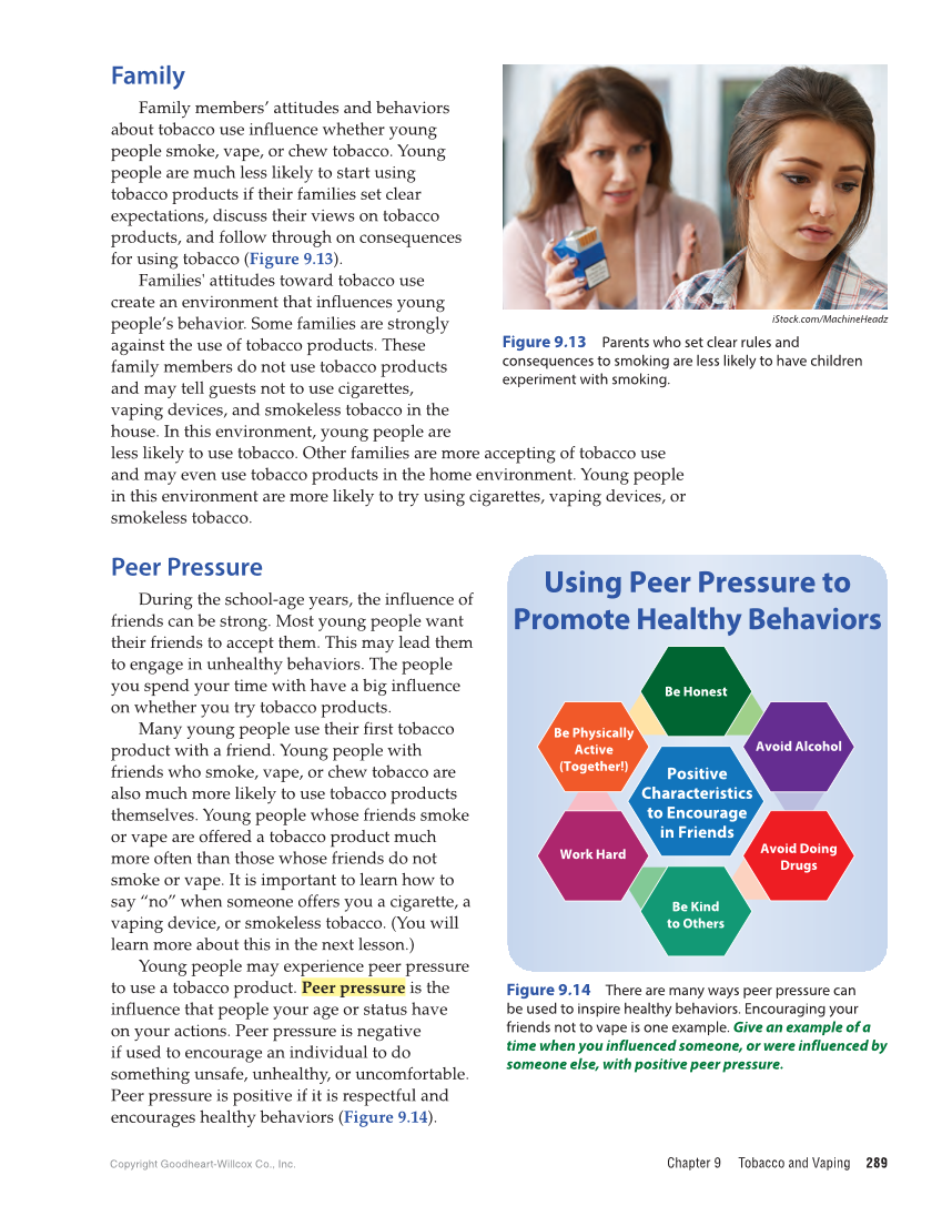 Comprehensive Health Skills for Middle School 2e page 289