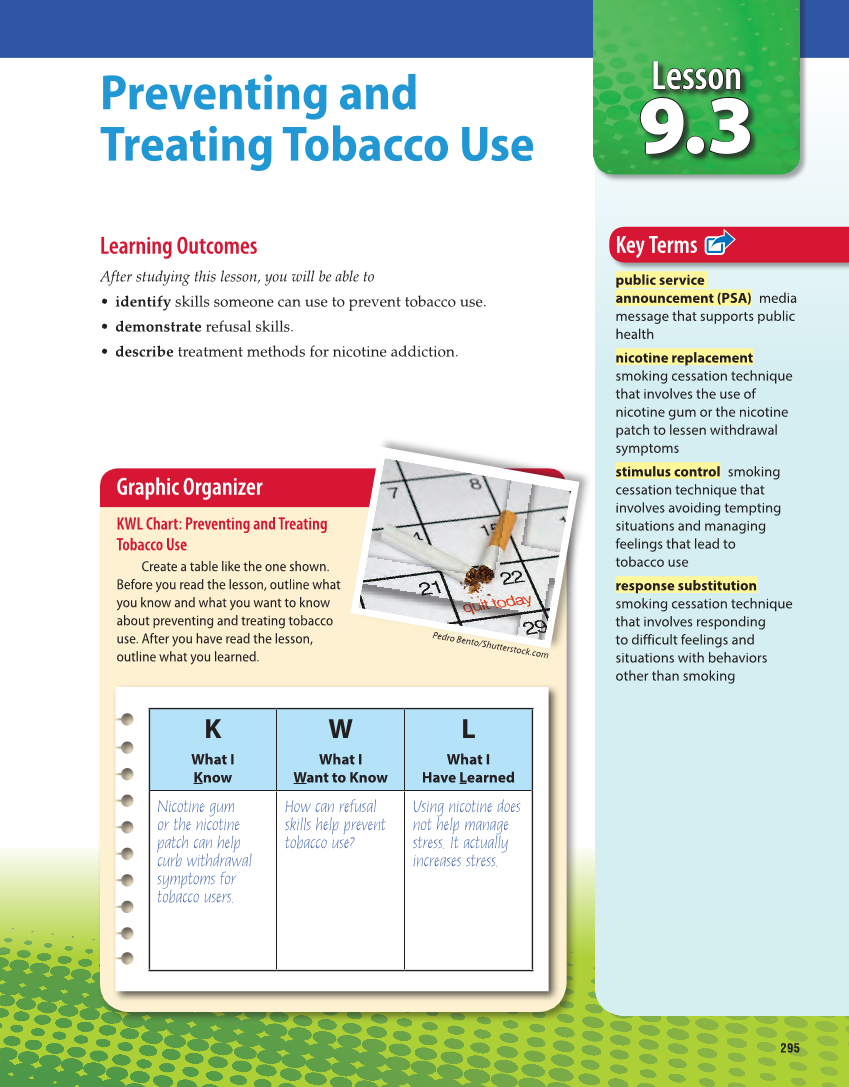 Comprehensive Health Skills for Middle School 2e page 295