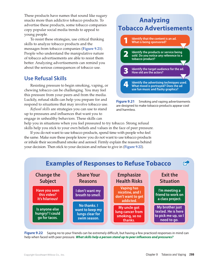 Comprehensive Health Skills for Middle School 2e page 299