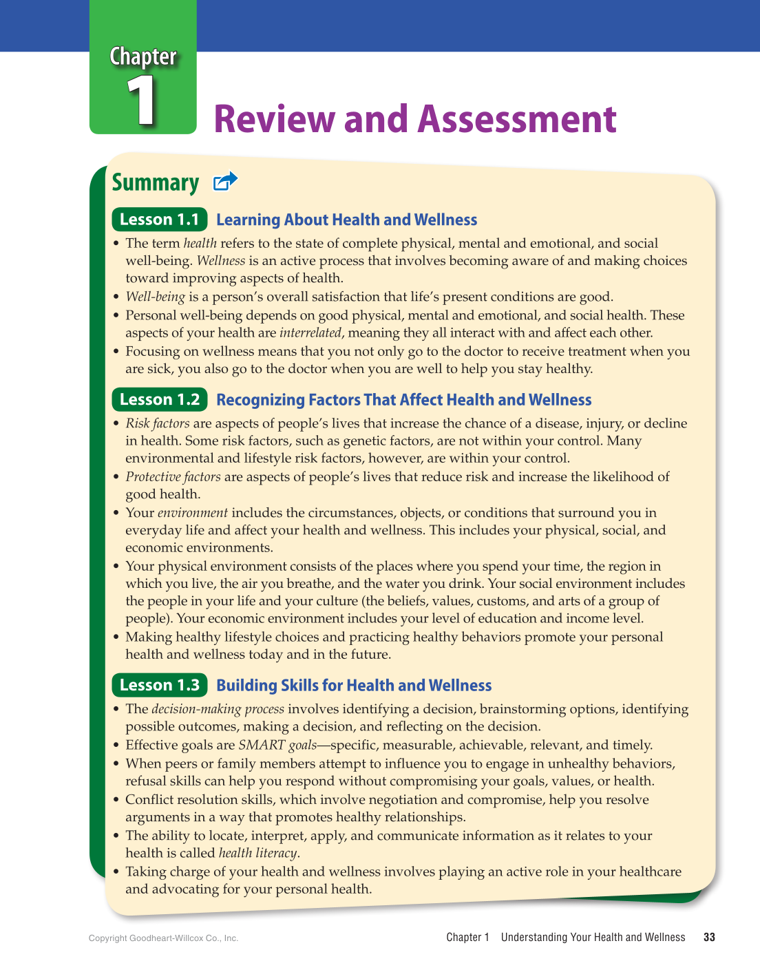Comprehensive Health Skills for Middle School 2e page 33