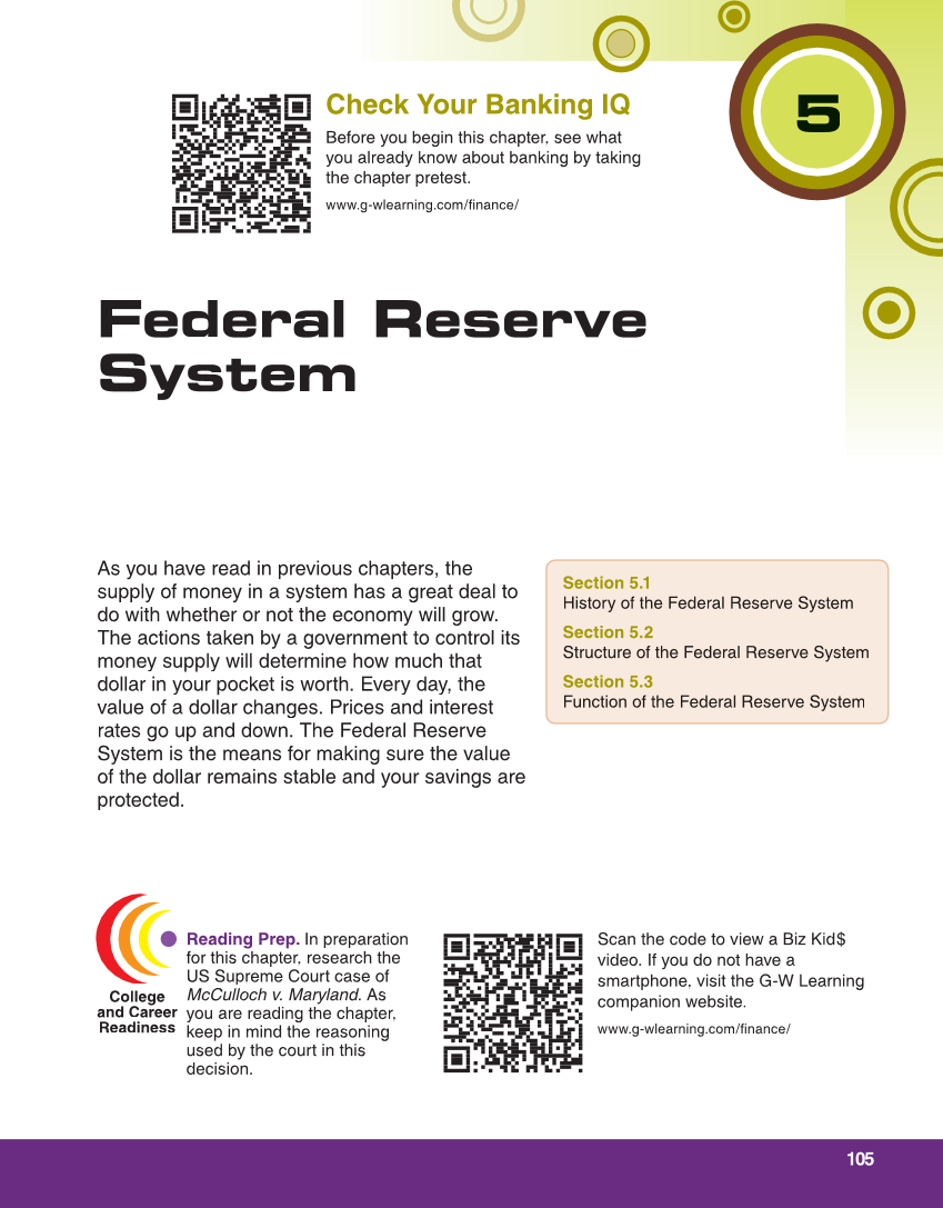 Banking & Financial Systems, 2nd Edition page 105