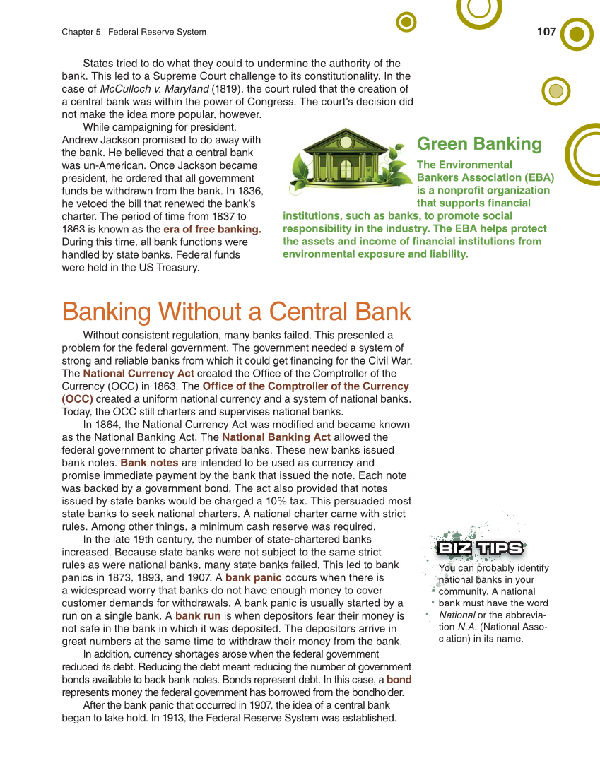 Banking & Financial Systems, 2nd Edition page 107