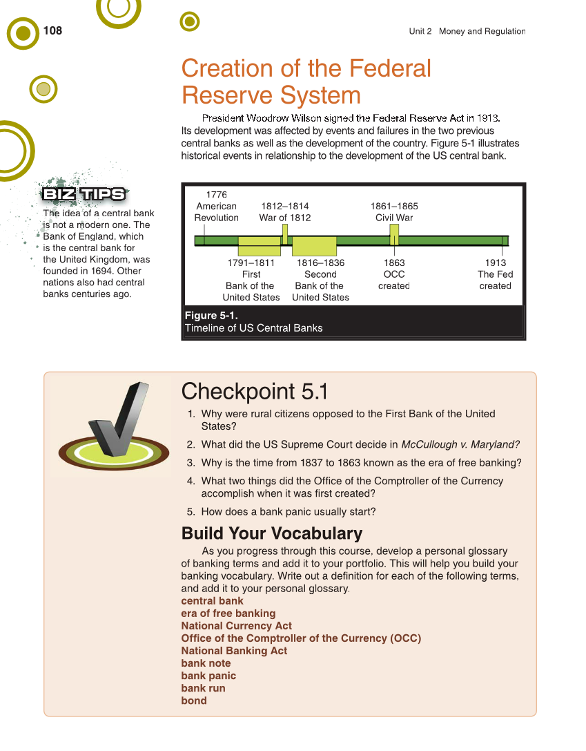 Banking & Financial Systems, 2nd Edition page 108