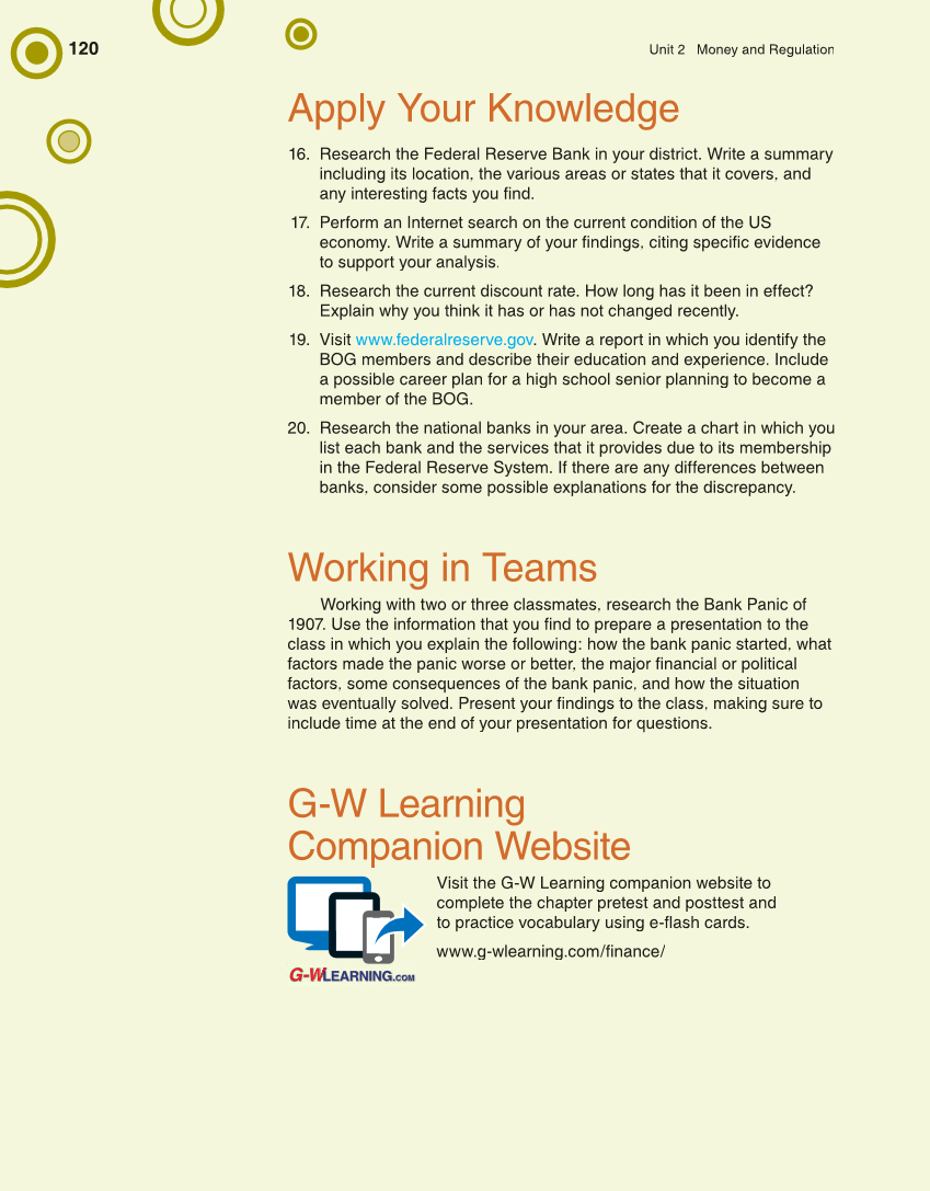 Banking & Financial Systems, 2nd Edition page 120