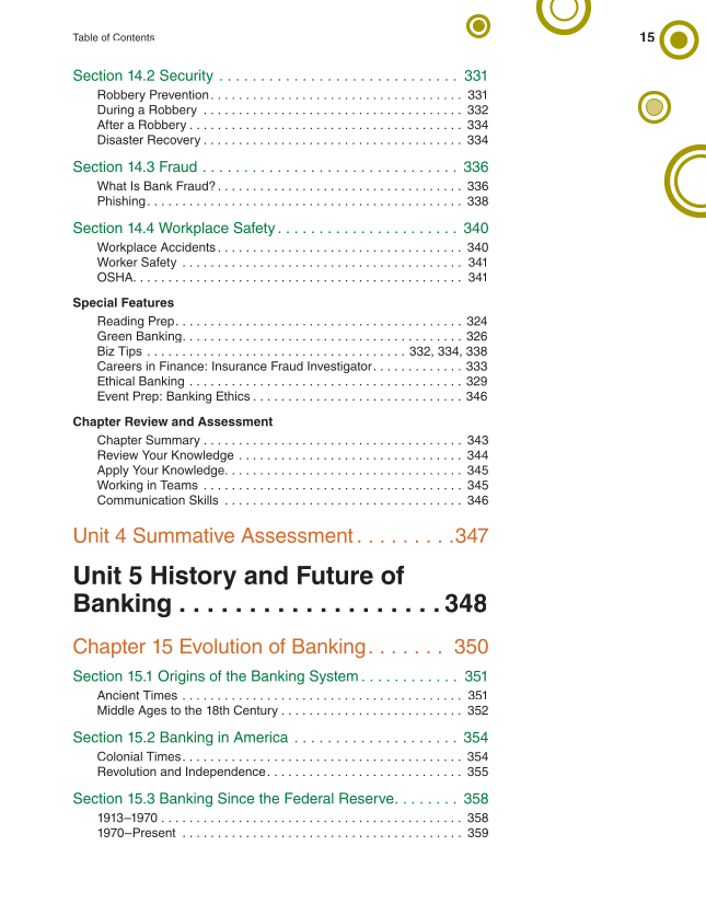 Banking & Financial Systems, 2nd Edition page 15