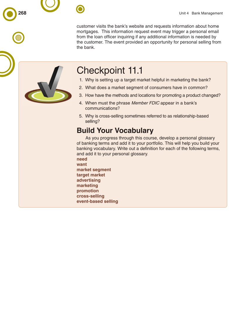 Banking & Financial Systems, 2nd Edition page 268