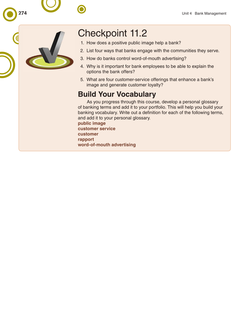Banking & Financial Systems, 2nd Edition page 274