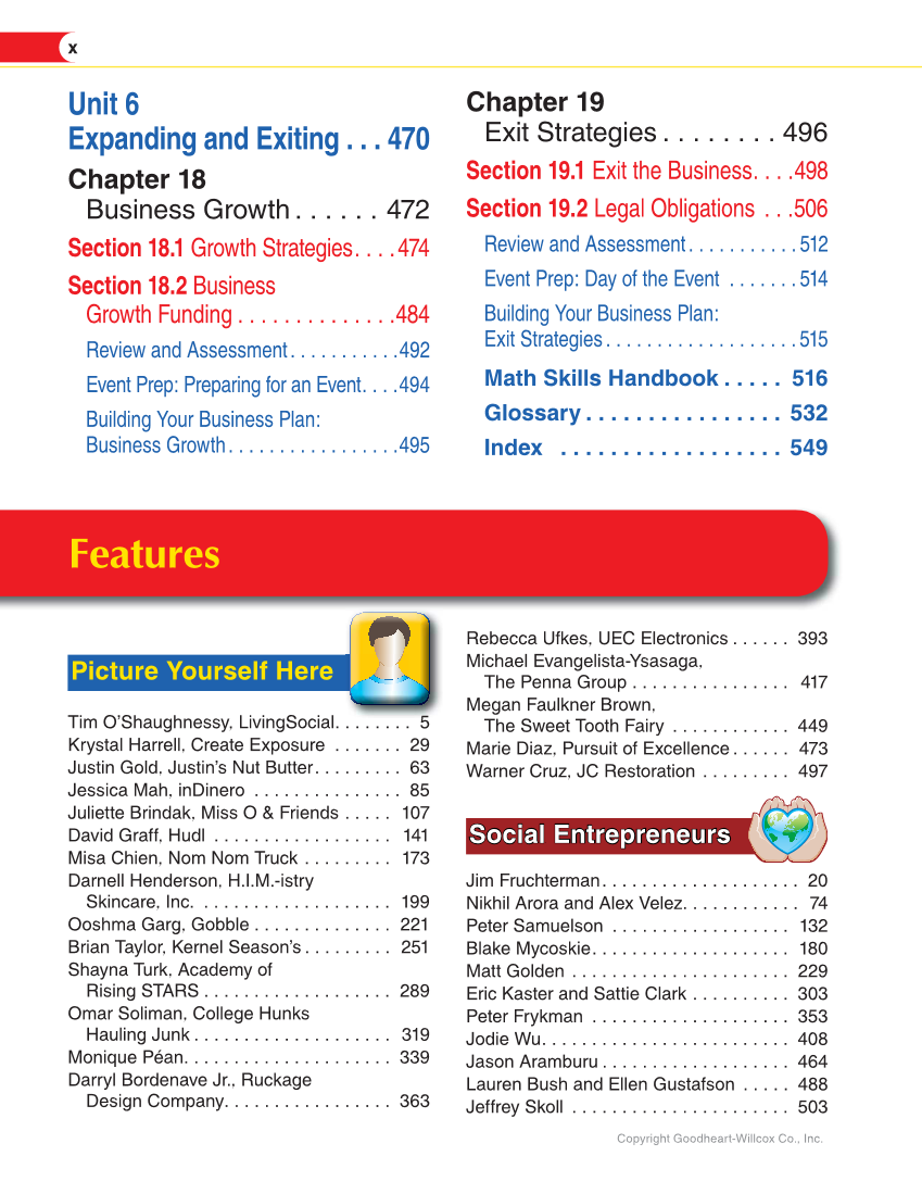 Entrepreneurship, 2nd Edition page x