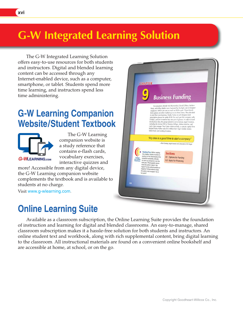 Entrepreneurship, 2nd Edition page xvi