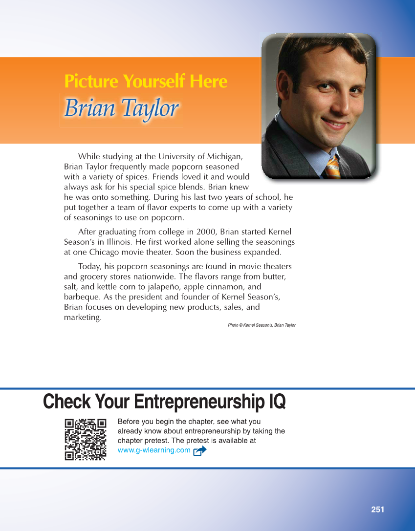 Entrepreneurship, 2nd Edition page 251