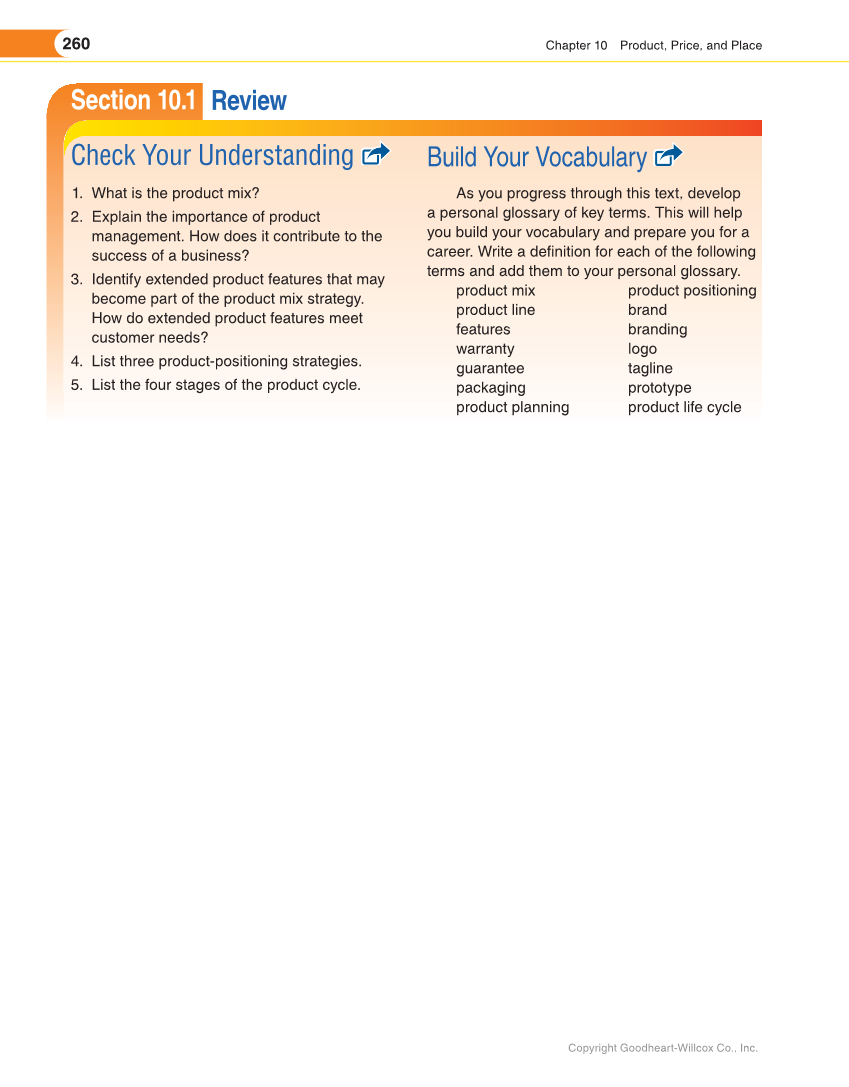 Entrepreneurship, 2nd Edition page 260