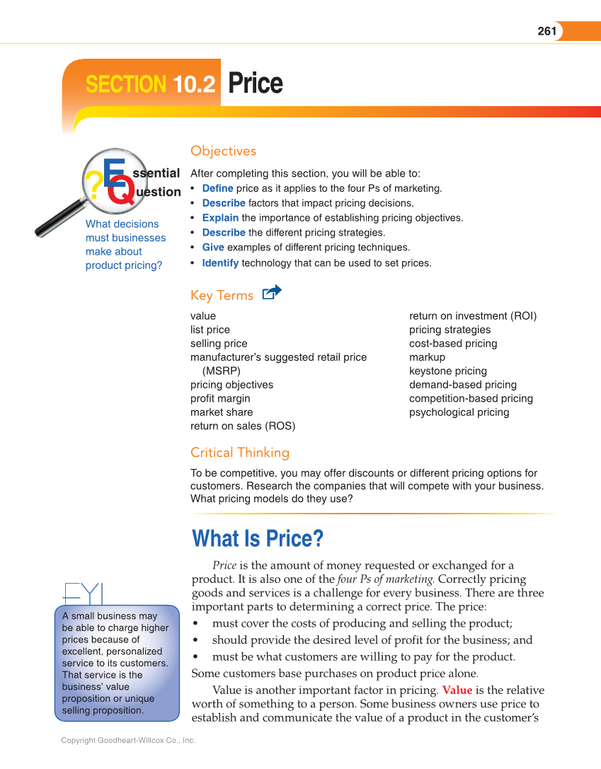 Entrepreneurship, 2nd Edition page 261