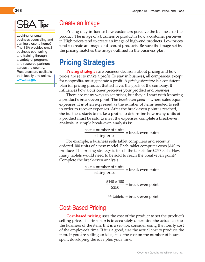 Entrepreneurship, 2nd Edition page 268