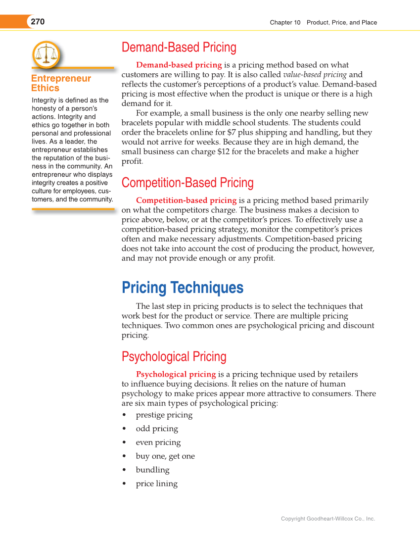 Entrepreneurship, 2nd Edition page 270