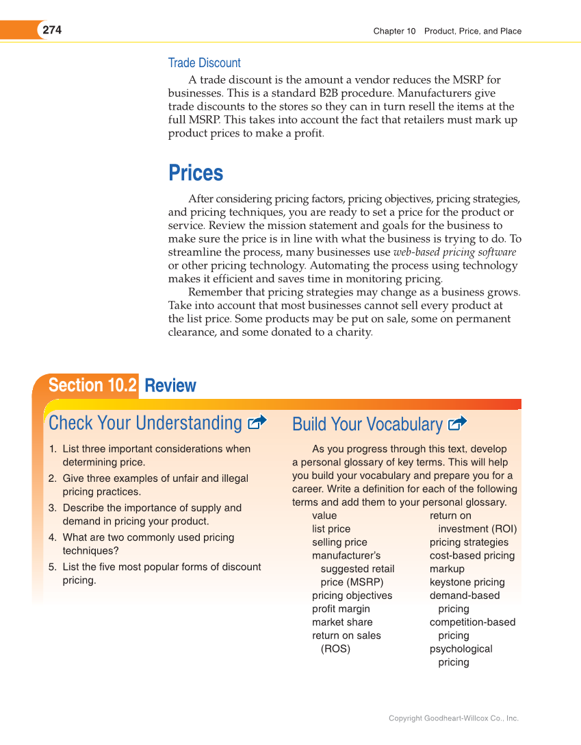 Entrepreneurship, 2nd Edition page 274