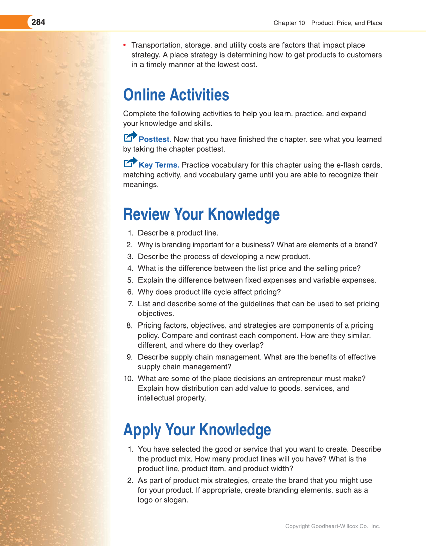 Entrepreneurship, 2nd Edition page 284