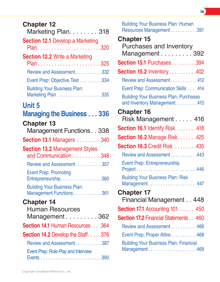 Entrepreneurship, 2nd Edition page ix